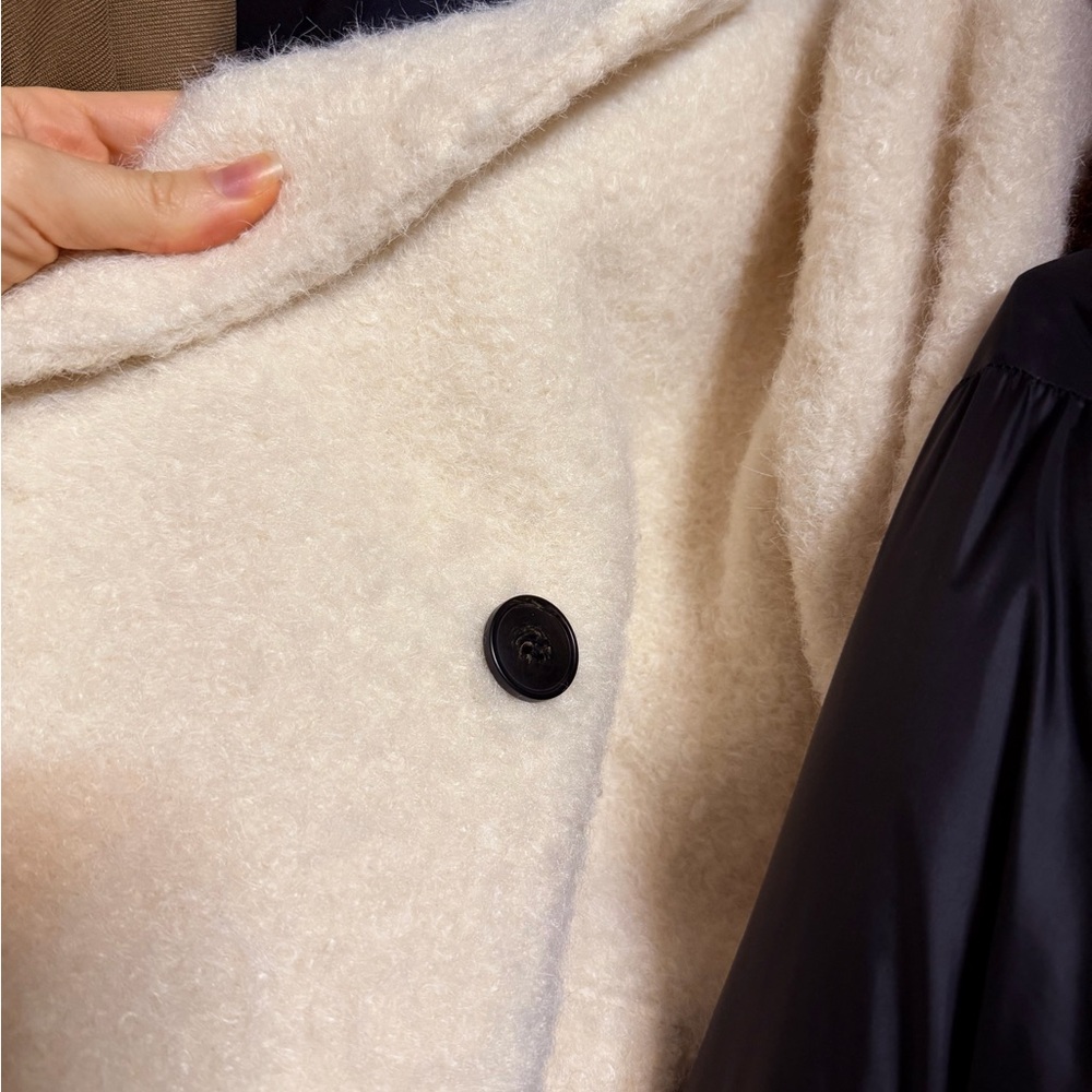 ZARA! Elegant Cream Double-Breasted Women's Coat NWT - Picture 6 of 6